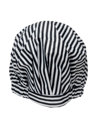 KITSCH Striped Shower Cap Black/White